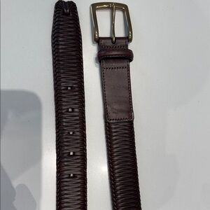 NWOT Tommy Bahama Dark Brown Woven Leather Belt